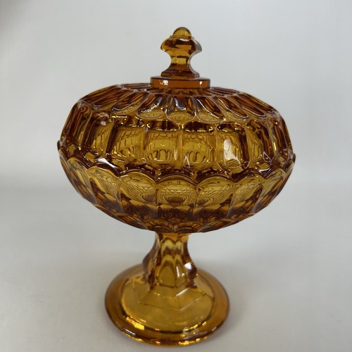Fenton thumbprint amber - thumbprint,