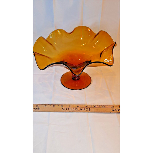 Large vintage amber depression - large,